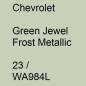 Preview: Chevrolet, Green Jewel Frost Metallic, 23 / WA984L.